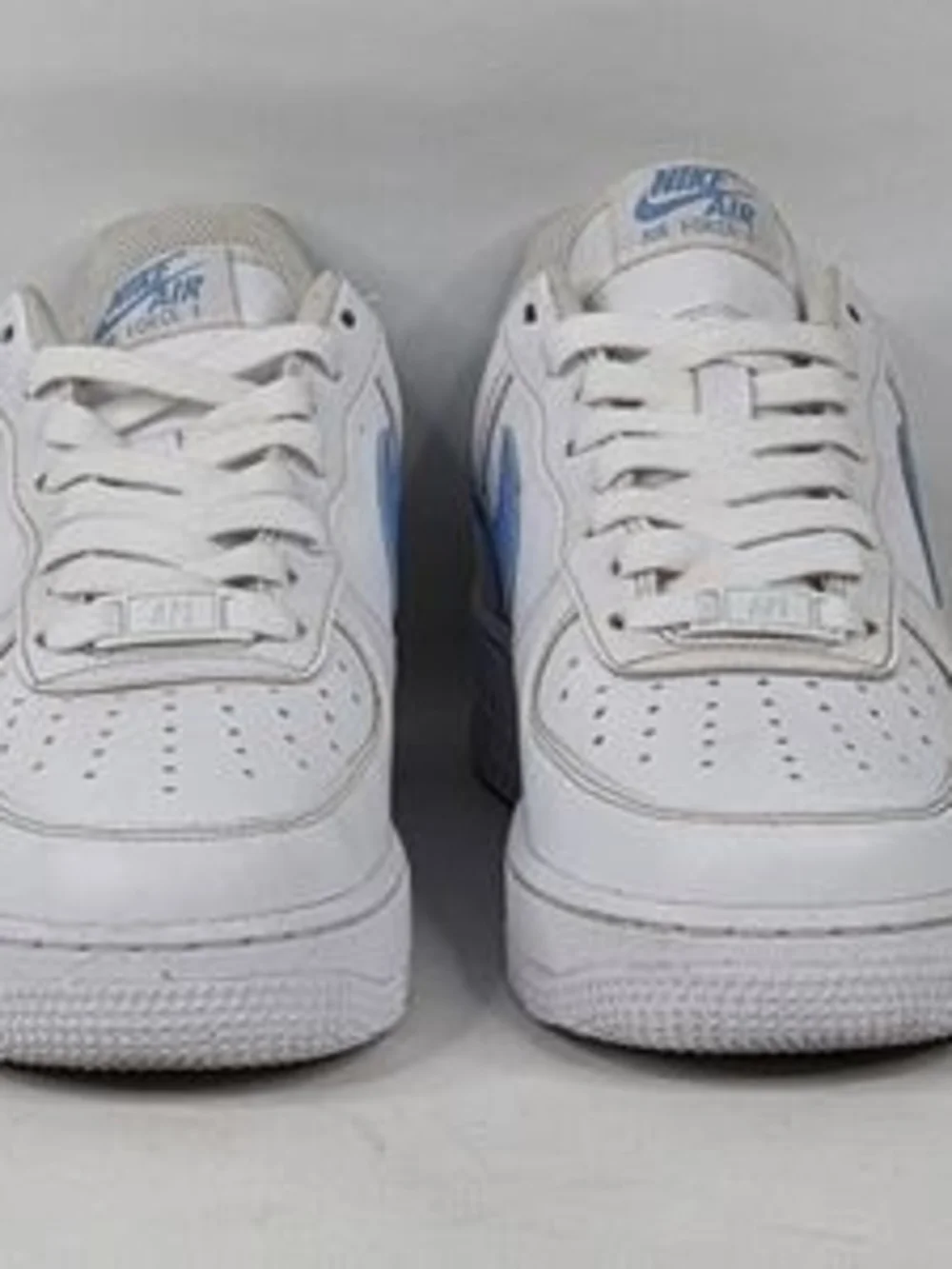 Nike Air Force 1 Low White Blue Sneakers, Size: 9 Men